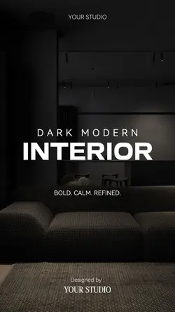 Dark modern interior