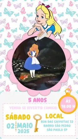 Convite Alice