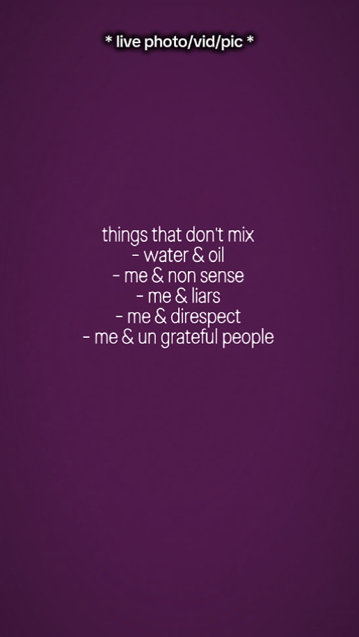 Things that dontmix