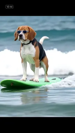 dog surfer AI