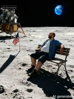 Chilling on the moon