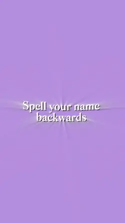Name backwards