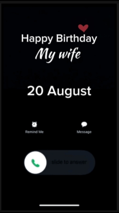 HBD wife 20 August