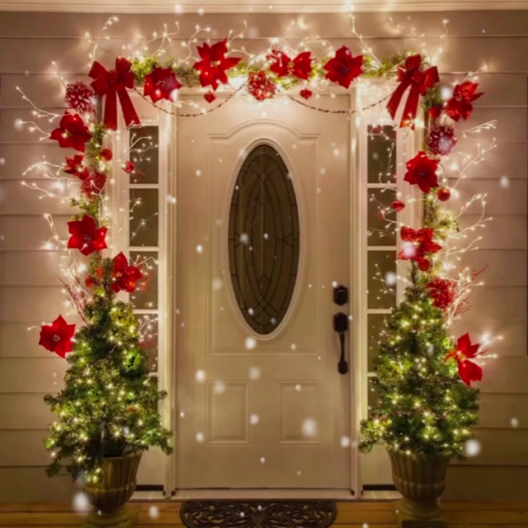 Tendencia de la puerta navideña