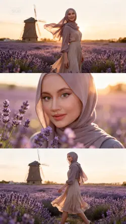 hijab lavender