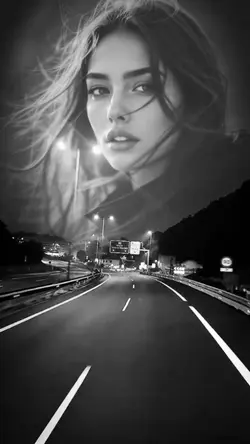 night and road