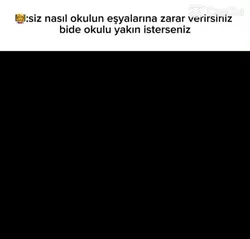 okulu yaktınız lan!