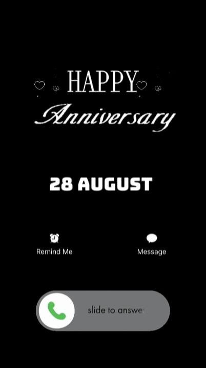 ANNIV CALL 28 AUGUST