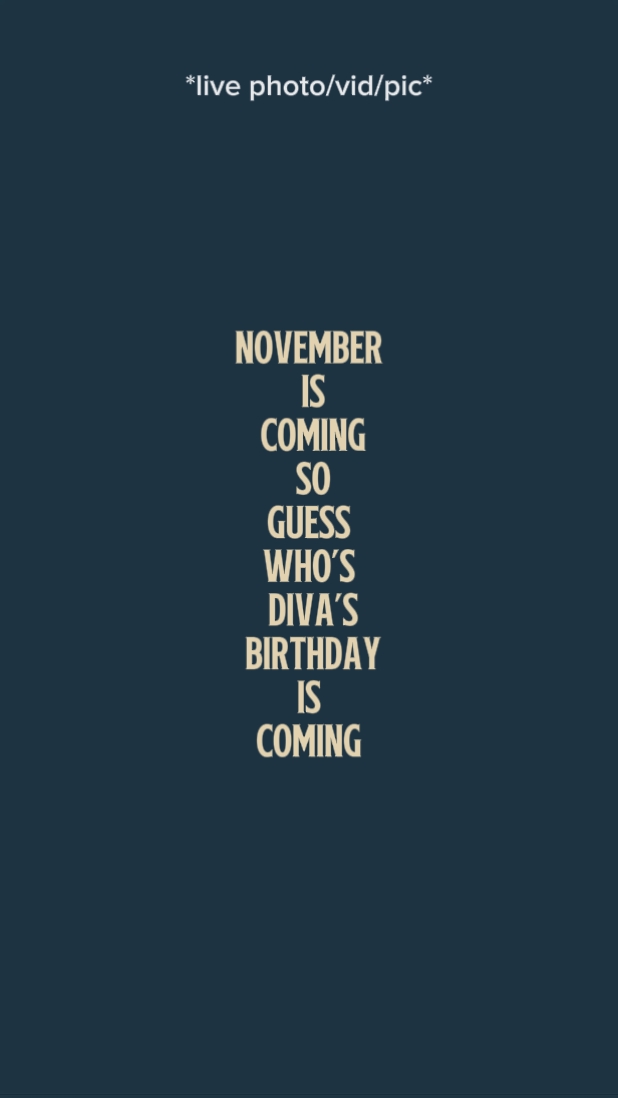 NOVEMBER IS COMING