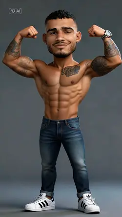 Muscle Karikatur 3D