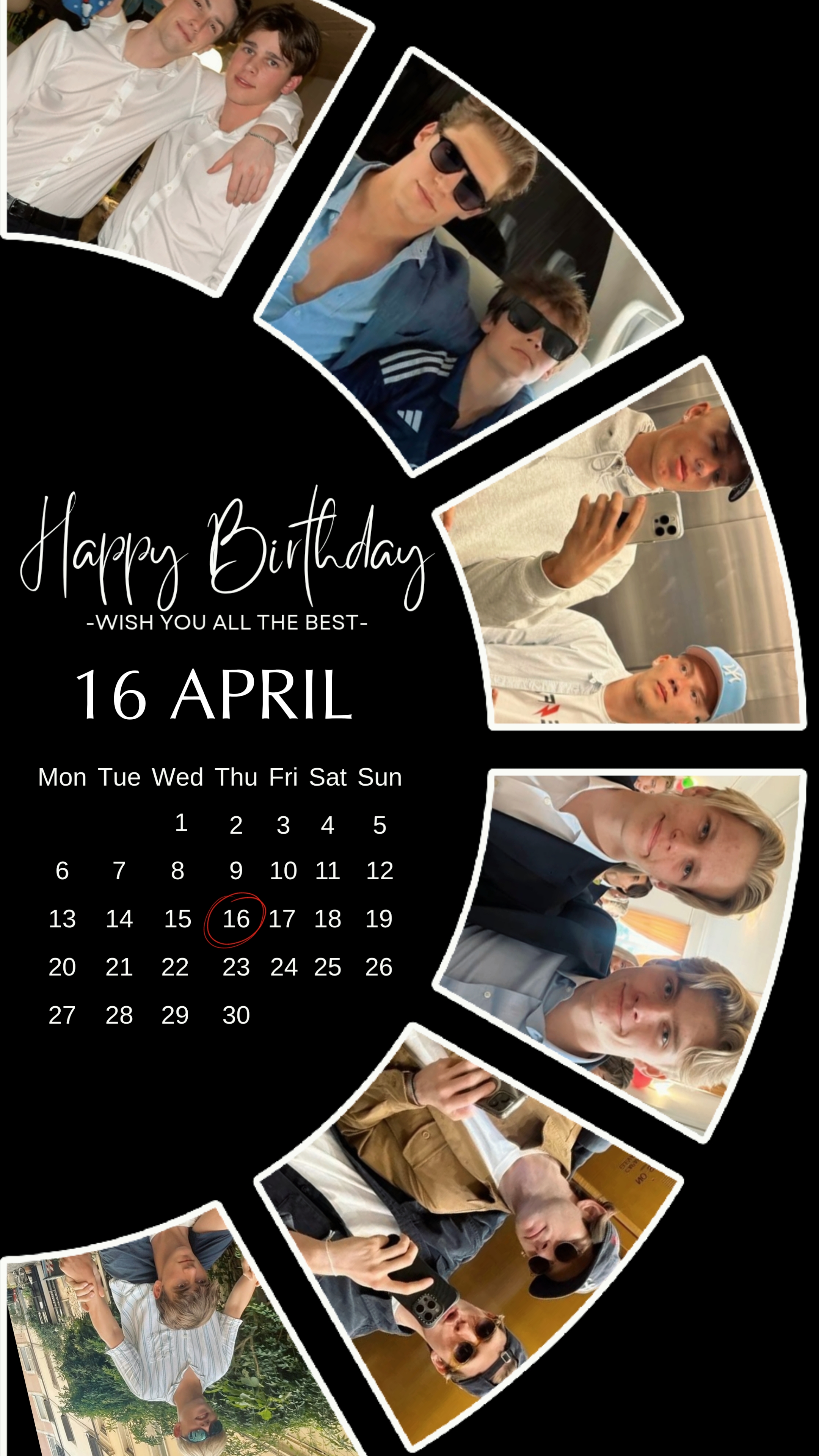 Feliz cumpleaños hermano 16 de abril