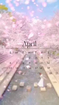 動く数字2025/04カレンダー（黒文字