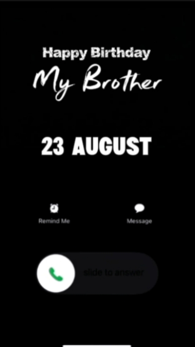 HBD Brother 23 Augus