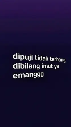 dipuji tidak terbang