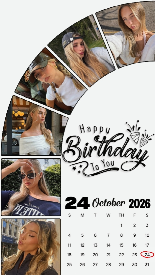 Birthday Template 24 October 2026 - Pippit