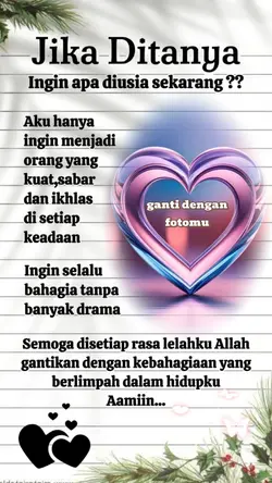 Ingin apa diusia ini