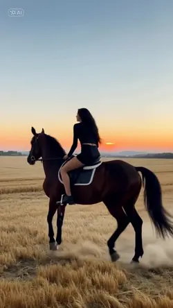 andando de cavalo