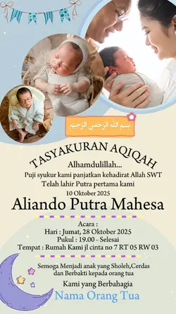 Undangan Aqiqah Baby