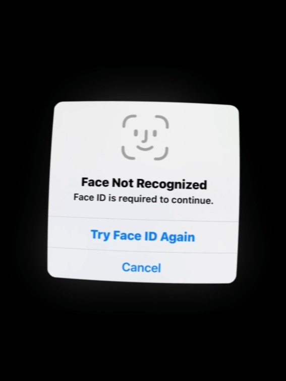 Votre visage ne reconnaît pas