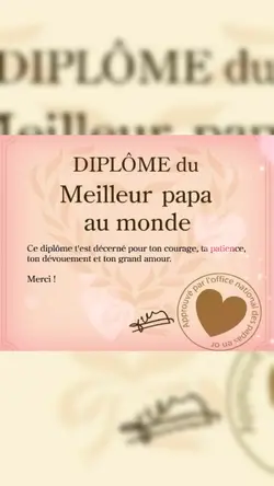 Diplôme papa 🥰