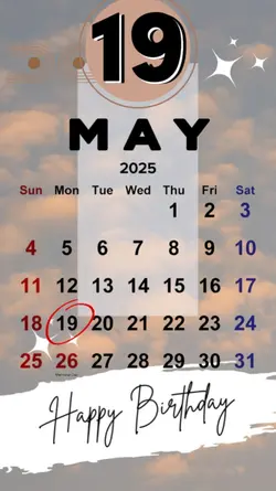 birthday 19 may 2025