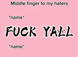 Haters🙄