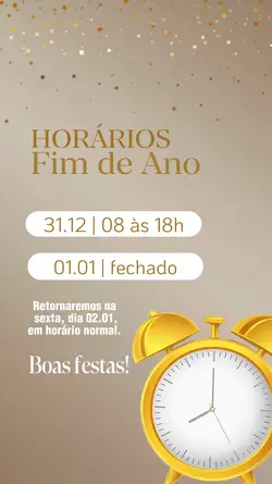 horário fim de ano 