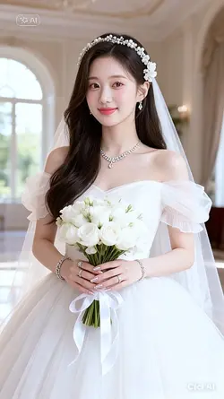 ghép ảnh cô dâu