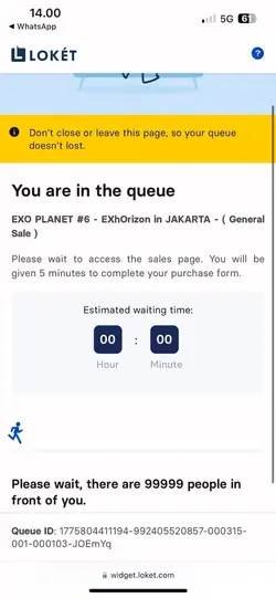 war tiket exo