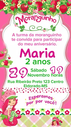 Convite Moranguinho