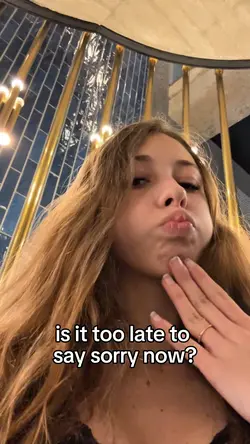 is it to late to say