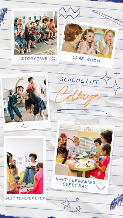 Colagem da vida escolar
