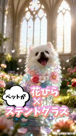 花びら×ステンドグラス