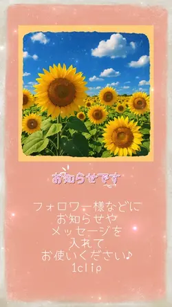 お知らせやメッセージなどに✨