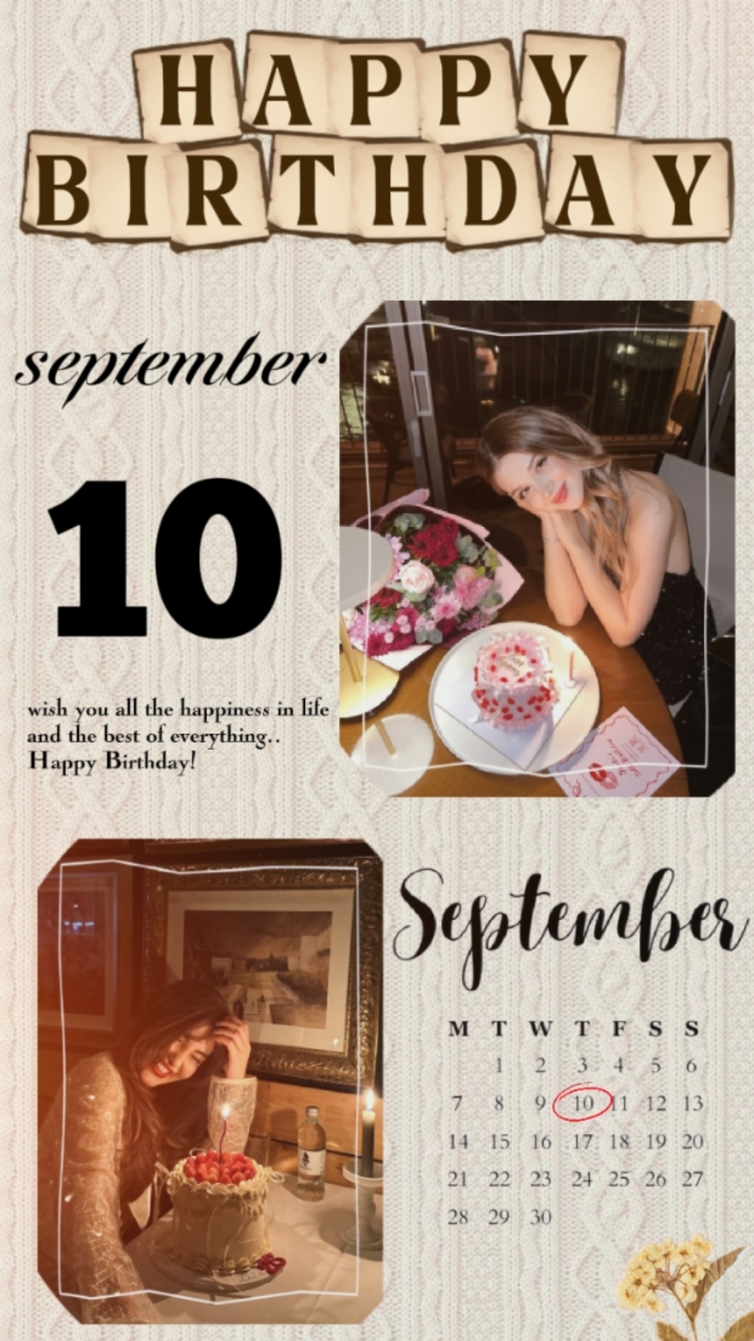 Aniversário 10 de setembro 