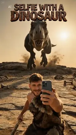 SELFIE WITH A DINO