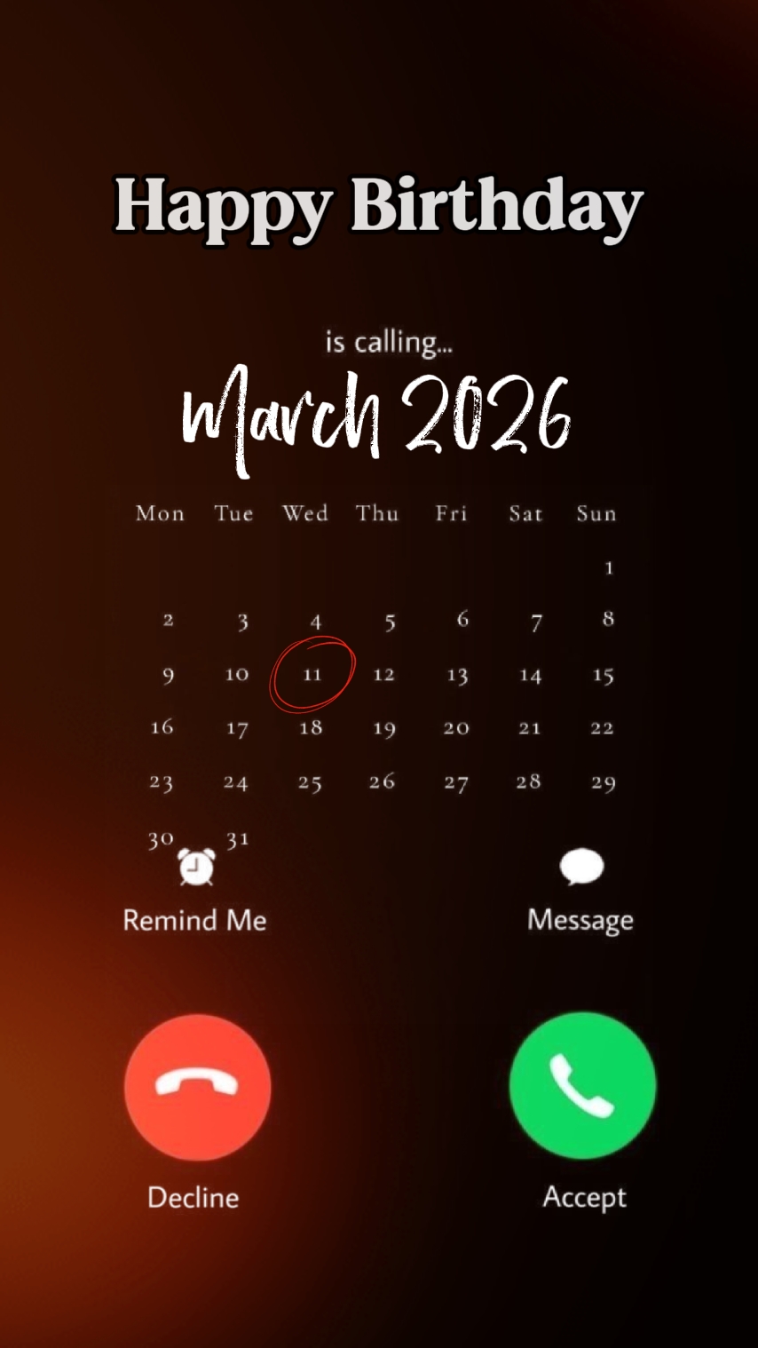 Hbd 11 March 2026