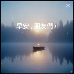 靜謐晨曦:寧靜湖畔孤舟元氣早安祝福