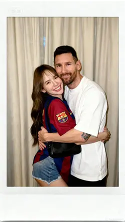 polaroid with messi