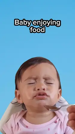 Baby Enjoying Food