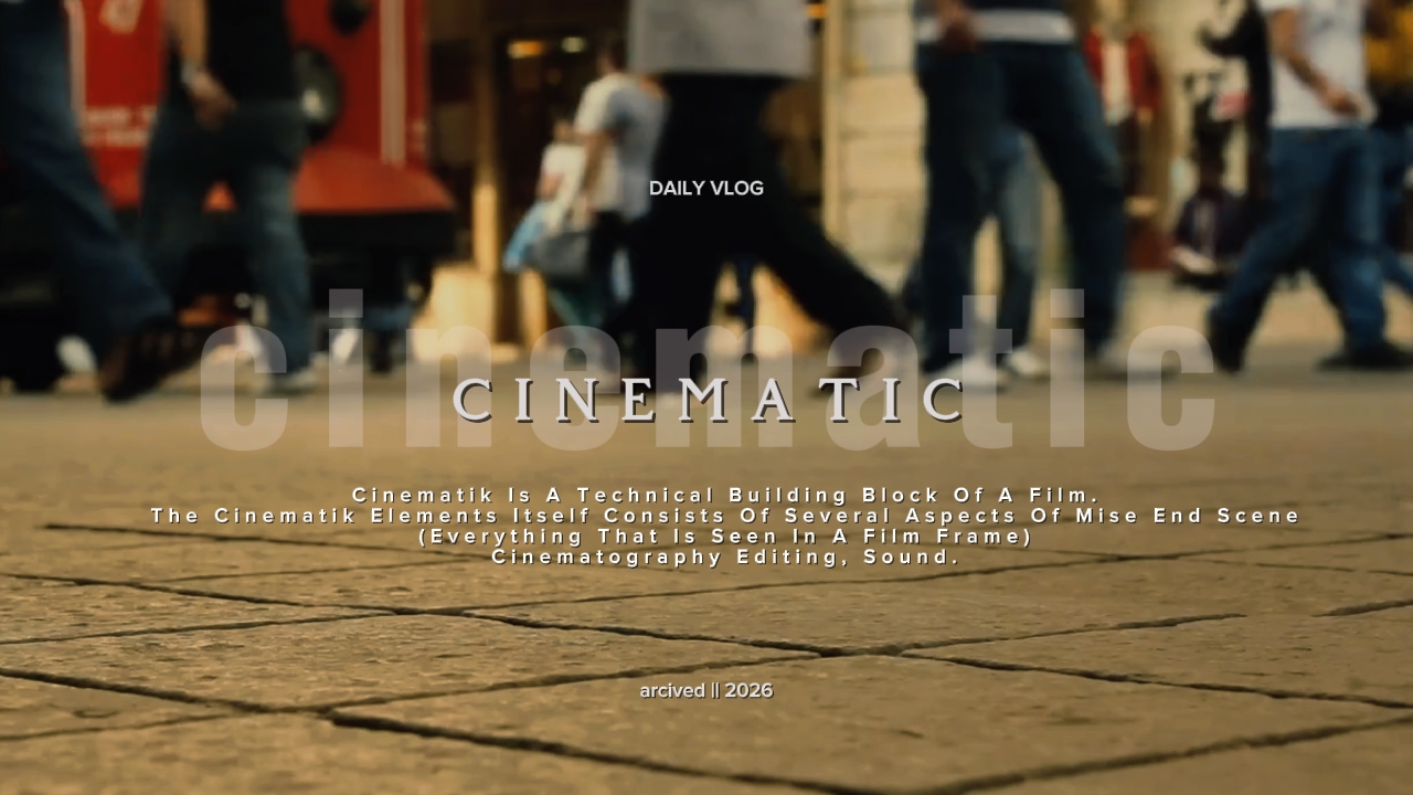 cinématique vlog quotidienne