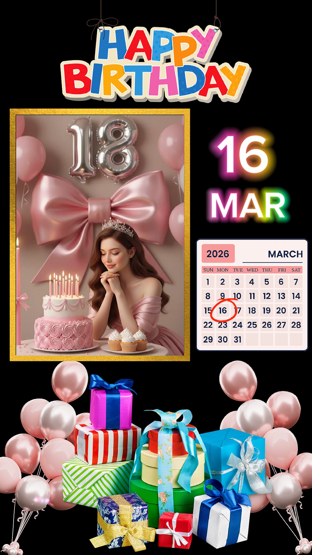 Anniversaire 16 MARS 