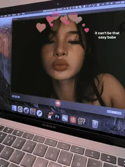 Laptop camera selfie