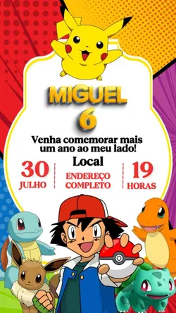 Convite Pokemon 