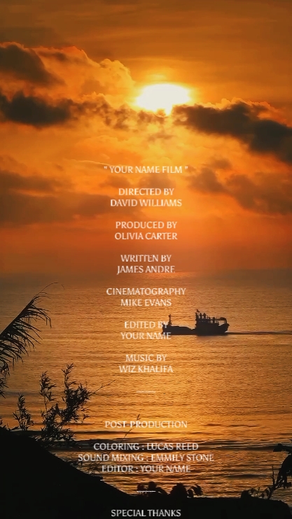 OUTRO CREDIT FILM