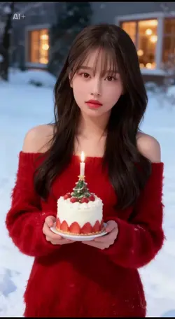 冬 クリスマス 雪 ケーキ
