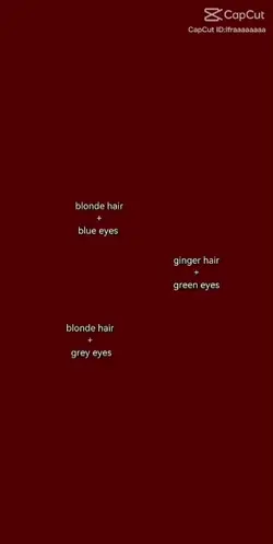 Hair + eyes 