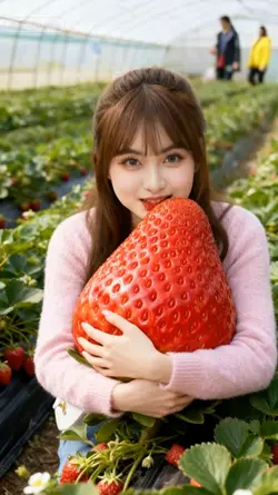 EATING STRAWBERRY
