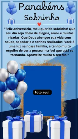 parabéns sobrinho 