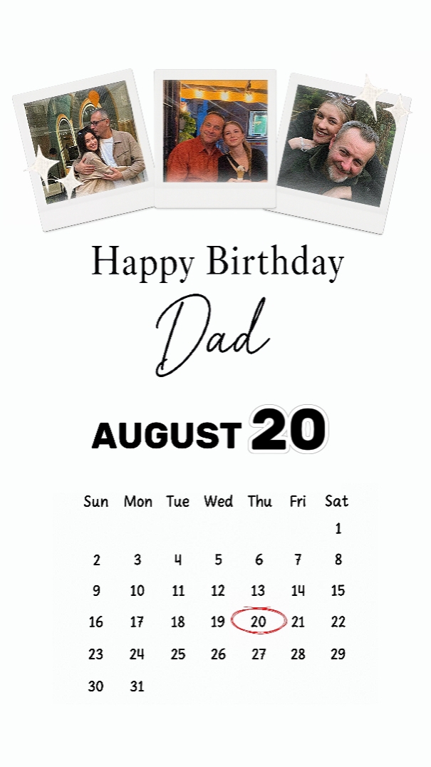 HBD DAD 20 AUGUST